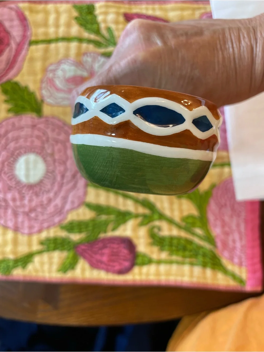 Cute ceramic acorns olive serving dish pencil tray retro vibes